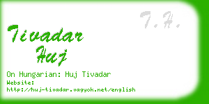 tivadar huj business card